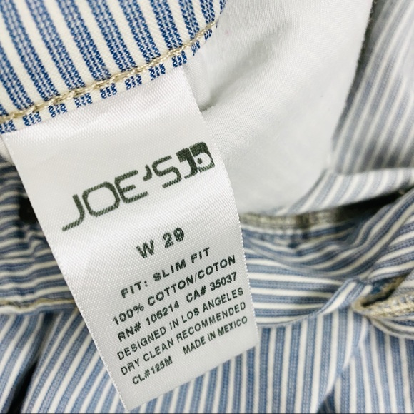 Joe’s | Blue White Pin Stripe Slim Fit Classic Preppy Lightweight Pants - Picture 7 of 9